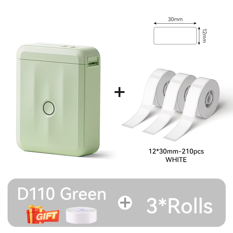 Mini Portable Thermal Label Printer. Smart Label Maker with Tape for Office Home Kitchen School