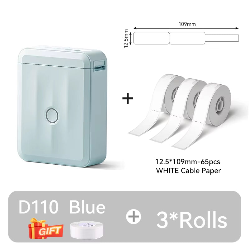 Mini Portable Thermal Label Printer. Smart Label Maker with Tape for Office Home Kitchen School