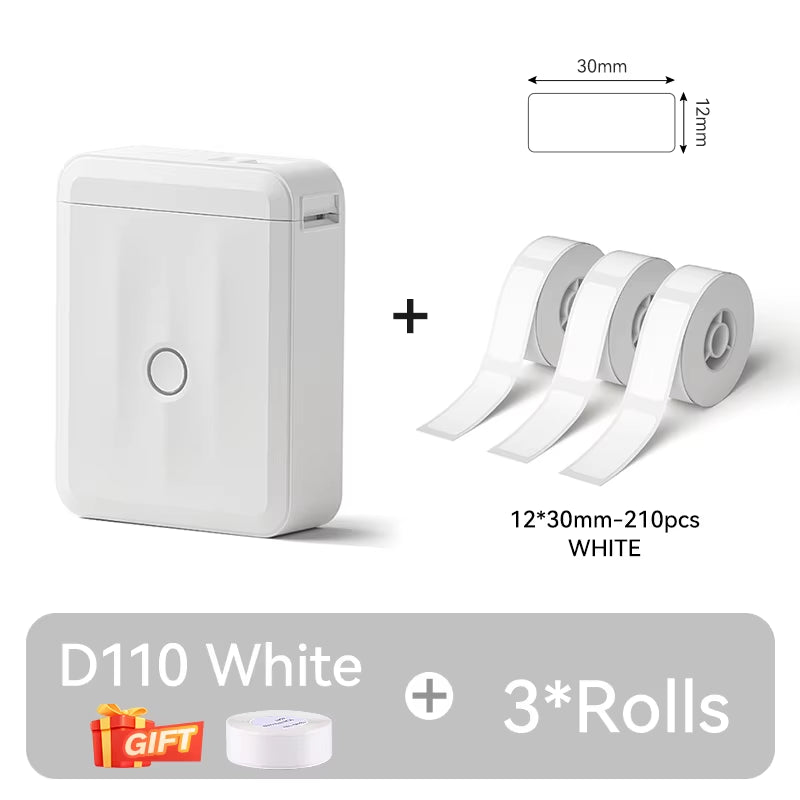 Mini Portable Thermal Label Printer. Smart Label Maker with Tape for Office Home Kitchen School