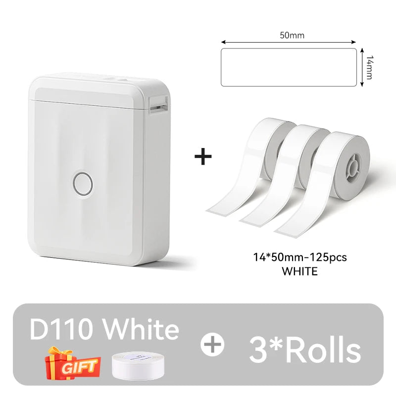 Mini Portable Thermal Label Printer. Smart Label Maker with Tape for Office Home Kitchen School