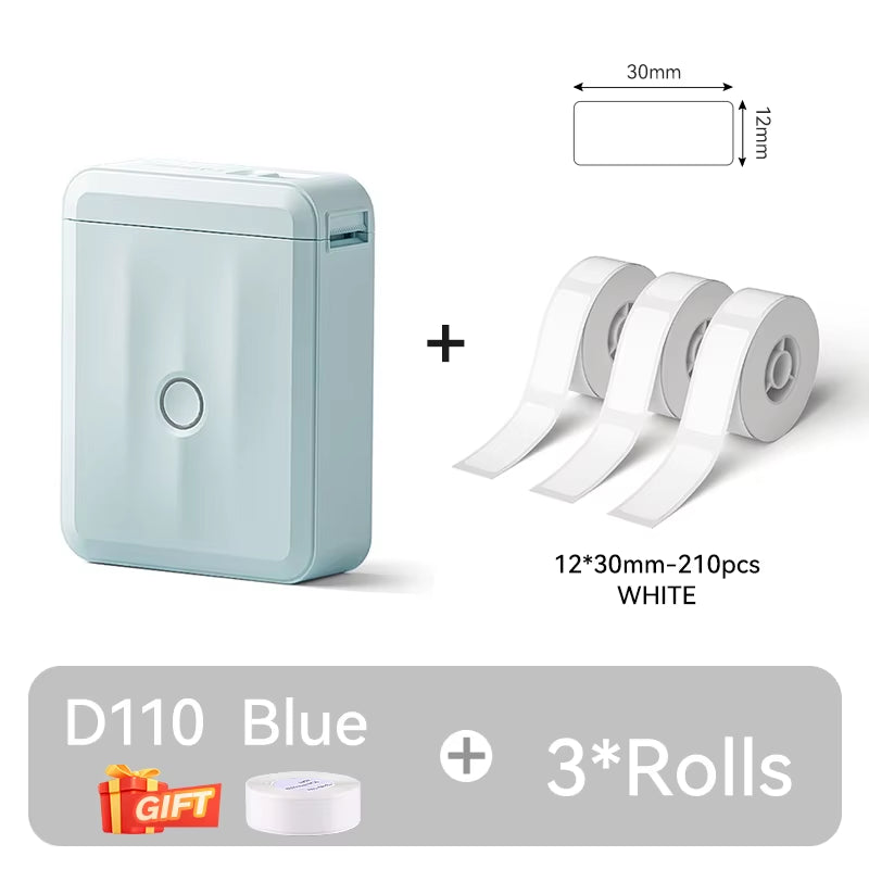 Mini Portable Thermal Label Printer. Smart Label Maker with Tape for Office Home Kitchen School