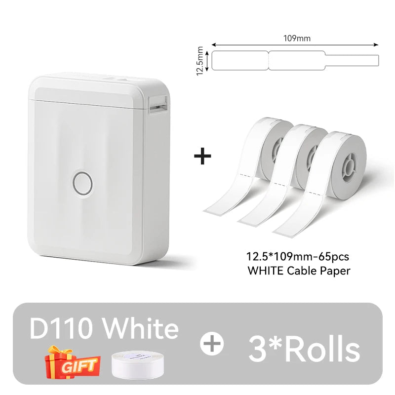 Mini Portable Thermal Label Printer. Smart Label Maker with Tape for Office Home Kitchen School