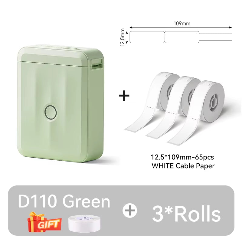 Mini Portable Thermal Label Printer. Smart Label Maker with Tape for Office Home Kitchen School