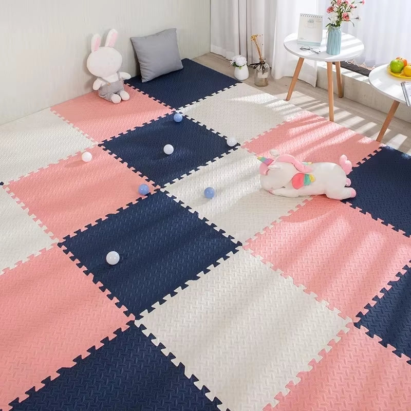 16Pcs Foam Baby Play Mat Puzzle Mat Kids Interlocking Exercise Tiles Rugs Puzzle Floor Tiles Toy Carpet Soft Carpet 30*30*1Cm