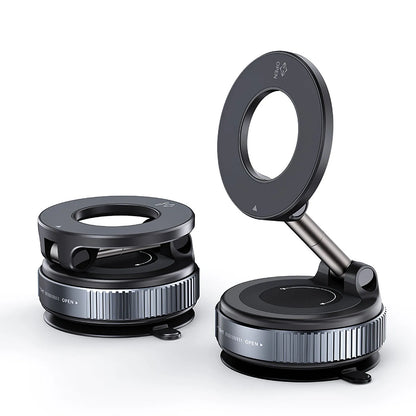 Magnetic Car Phone Holder Stand Foldable Vacuum Magnetic Holder Strong Suction Iphone Stand