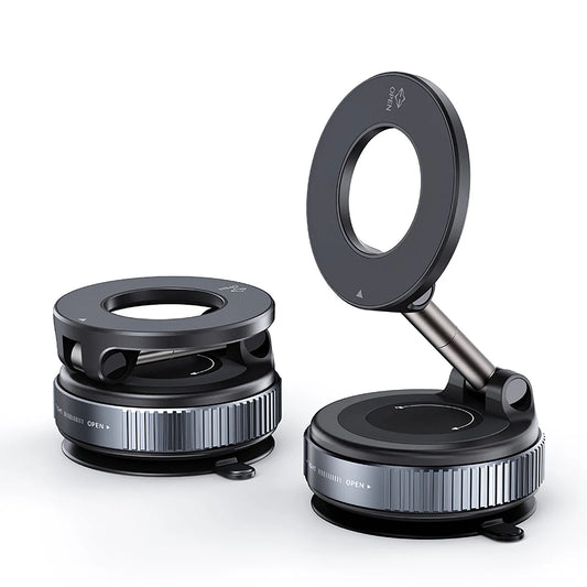 Magnetic Car Phone Holder Stand Foldable Vacuum Magnetic Holder Strong Suction Iphone Stand