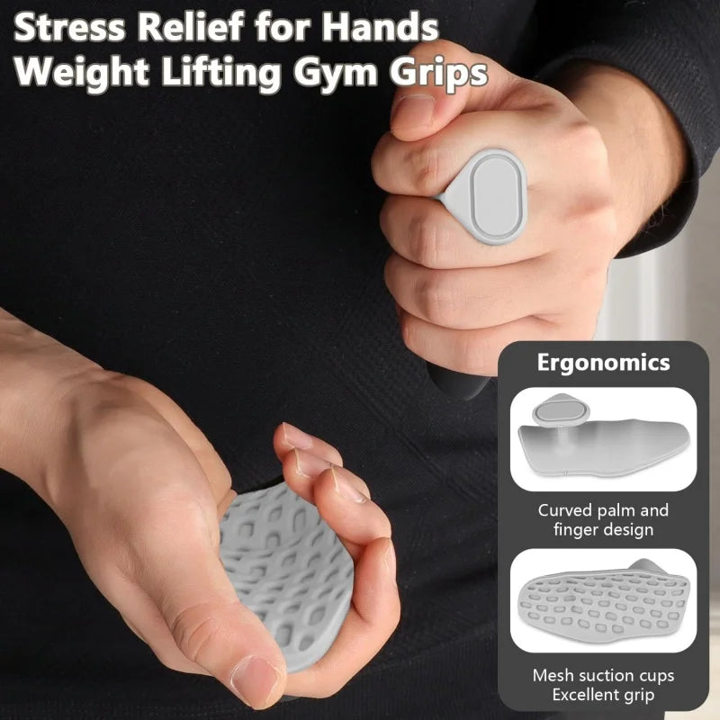 Anti-Slip Workout Grips Ergonomic Rubber Hand Protector Gloves for Weight Lifting, Pull-Ups, Gym Training & Exercise. 