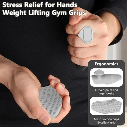 Anti-Slip Workout Grips Ergonomic Rubber Hand Protector Gloves for Weight Lifting, Pull-Ups, Gym Training & Exercise. 