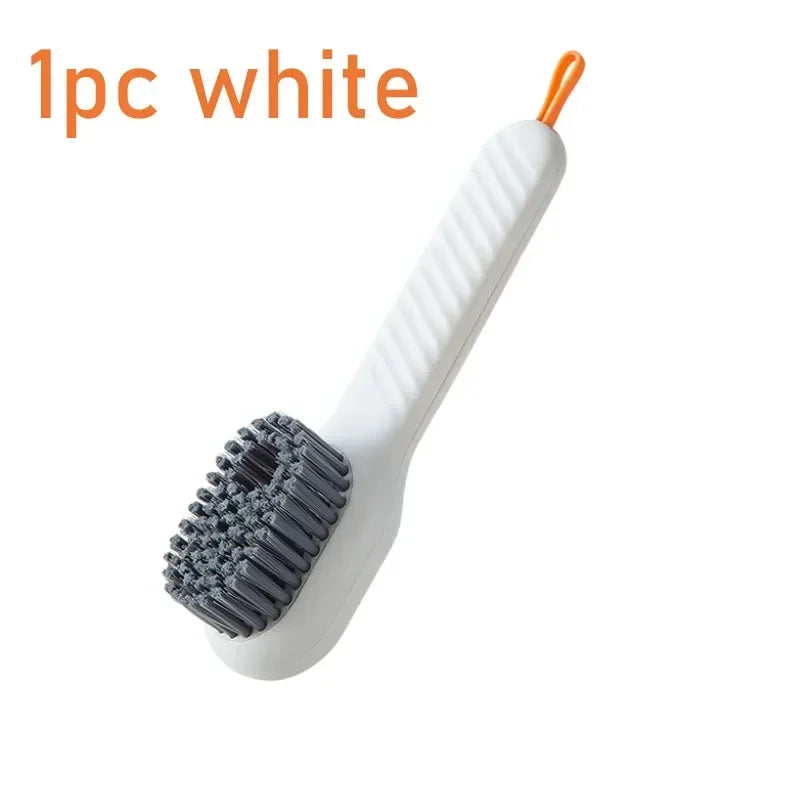 Multifunction Cleaning Shoe Brush Soft Automatic Liquid Shoe Brush Long Handle Clothes Soap Brush with Hook Clean Tool