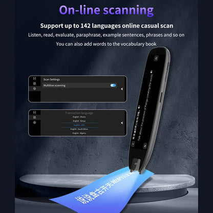 S65Pro Dictionary Translation Pen Scan Reader Device Text Scanning Reading Translator Wifi/Bt Connection Online Photo Translate
