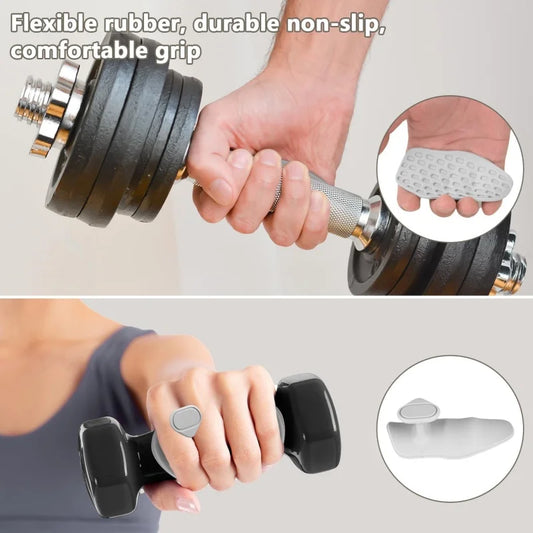 Anti-Slip Workout Grips Ergonomic Rubber Hand Protector Gloves for Weight Lifting, Pull-Ups, Gym Training & Exercise. 