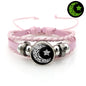 Couple Jewelry Gifts Sun Moon Couple Leather Bracelet Hot Selling Item Noctilucent Handmad Weave Bracelets 