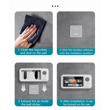 Showering Waterproof Phone Case with Bluetooth Speaker Wall Mount Phone Holder  