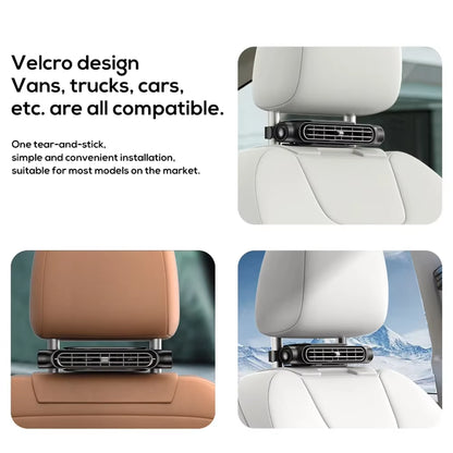 Backseat  Air Conditioning Cooling Fan for Car Vehicle Supplies Electric Auto Backseat Car Fan