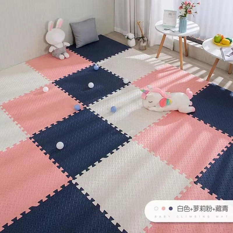 16Pcs Foam Baby Play Mat Puzzle Mat Kids Interlocking Exercise Tiles Rugs Puzzle Floor Tiles Toy Carpet Soft Carpet 30*30*1Cm