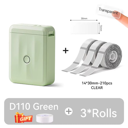 Mini Portable Thermal Label Printer. Smart Label Maker with Tape for Office Home Kitchen School