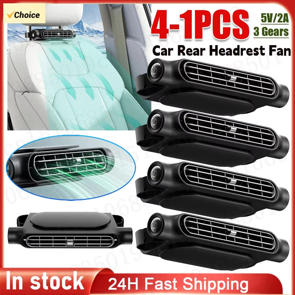 Backseat  Air Conditioning Cooling Fan for Car Vehicle Supplies Electric Auto Backseat Car Fan