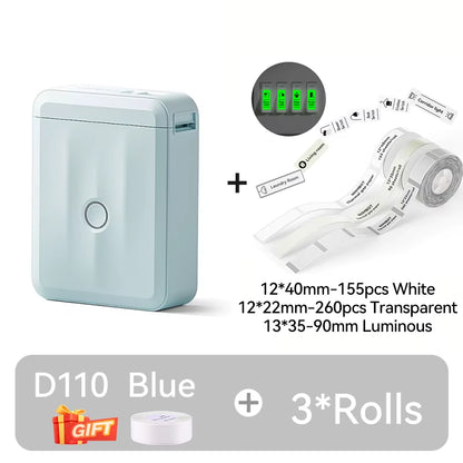 Mini Portable Thermal Label Printer. Smart Label Maker with Tape for Office Home Kitchen School